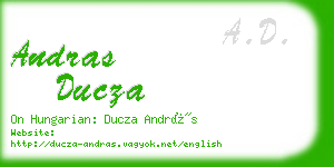 andras ducza business card